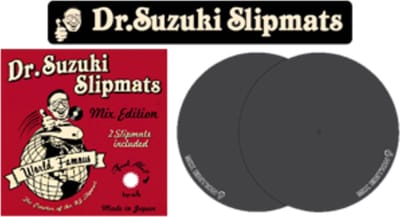 Dr. Suzuki Dr.Suzuki Mix Edition Slipmats zwart (paar) - Slipmat voor draaitafels
