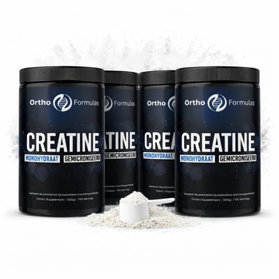 4x 500 gram Creatine Monohydraat Poeder – Spierkracht & Fitness Support – 2000 g - Voordeel Set – 200 Mesh
