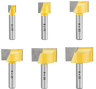 6-delige Frezen Gereedschap Set voor Bovenfrees - Groeffrees Set voor Houtbewerking