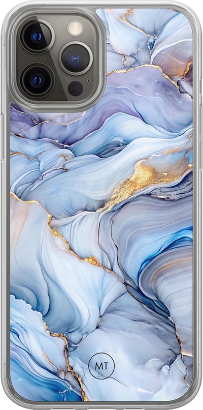 Hybride hoesje geschikt voor iPhone 12- Lavender dream - Extra bescherming - Luxe beschermhoes - TPU case - Transparant, Paars - Mooie Telefoonhoesjes