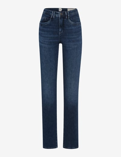 Brax Dames Jeans  Style CAROLA USED REGULAR BLUE, denim blauw regular, maat 34