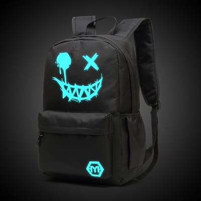 Glow in the Dark Rugzak | Stoerpatroon Rugtas | Gave Rugzak | Lachende Rugzak | Enge Rugzak | Schattige Rugzak | Rugzak Meisjes | Rugzak Jongens | Mooie rugzakken met Gezicht | 20 liter | Kinder Rugzak