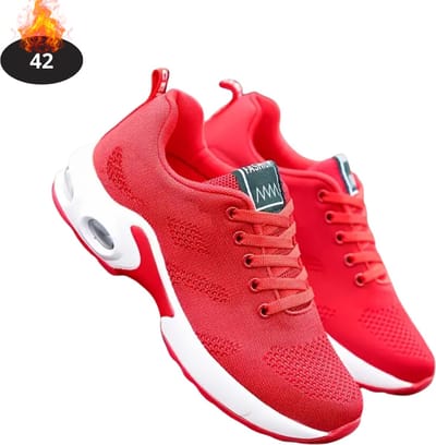 Livano Schoenen Dames - Sneakers - Comfortabel - Sportief - Casual - Volwassen - Rood - Maat 42