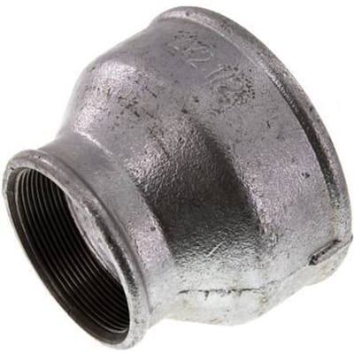 Rp 4'' x Rp 2 1/2'' Verzinkt Gietijzeren Ronde Sok 25 Bar - FL2S-F-IZ-400R-212R