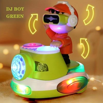 Jouets Musicaux DJ Garçon Rebondissant pour Bébé Jouet pour le Temps sur le Ventre Tout-Petit Jouet Musical Éducatif Précoce Sensoriel Cadeau d'Anniversaire pour Garçons Filles vert
