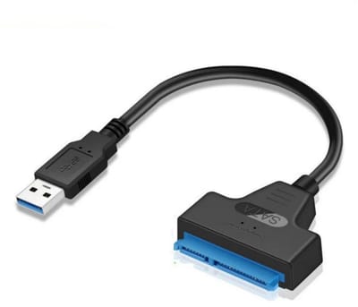 GELLDG SATA USB-adapter - SATA naar USB-kabel - USB 3.0 naar SATA-adapter - Voor 2,5-inch HDD's en SSD's, SSD/HDD-converter - Compatibel met Windows-, Mac- en Linux-besturingssystemen