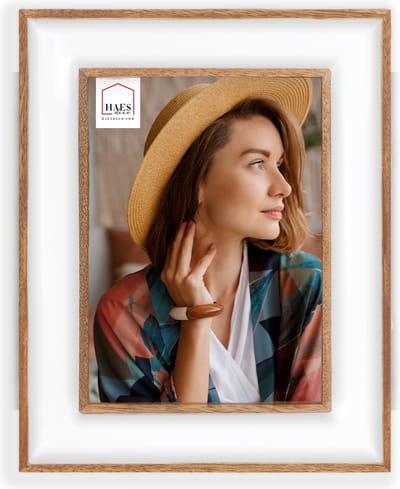 HAES DECO - Houten Fotolijst Steyr Wit / Bruin voor foto 10x15 - XN346WHS