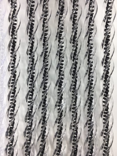 Liso Vliegengordijn Manacor - Draadgordijn Zwart/Transparant - 100 x 215 cm