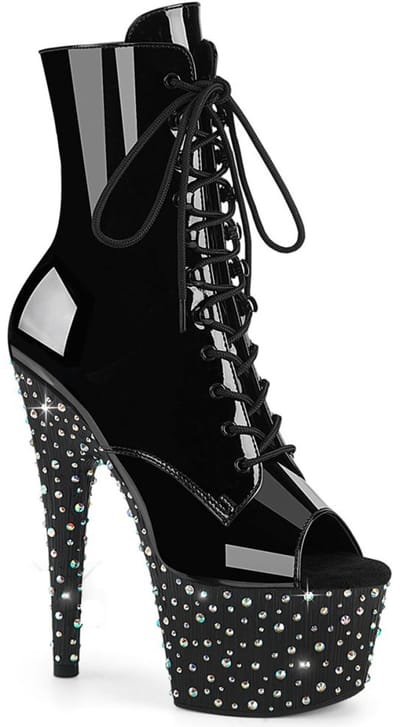 Pleaser - STARDANCE-1021 Plateau Laarzen - US 5 - 35 Shoes - Zwart