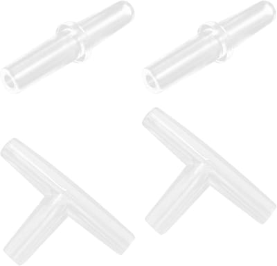 Pack of 4 Aquarium Air Line Connectors Type T Type Aquarium Air Pump Accessories for 4mm Aviation Hoses - ShopVlot