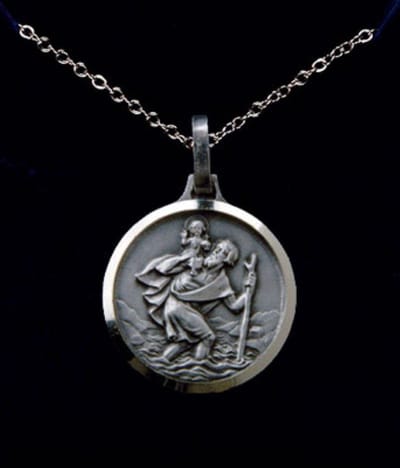 Ketting met hanger Christoffel zilver (6903)