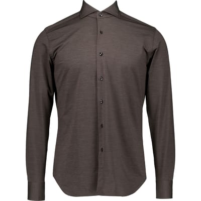 Xacus Active Shirt Lange Mouw Overhemden Donkerbruin Act520ml/91617