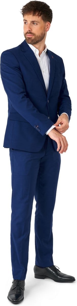 OppoSuits Daily Dark Blue - Casual Heren Pak - Marine Blauw - Maat EU 46