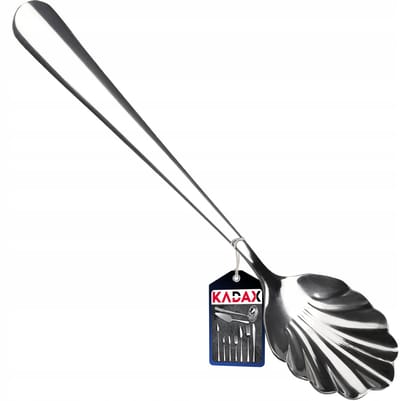 KADAX praktische suiker lepel van roestvrij staal, vintage lepel voor suikerpot, koffielepel schelpvorm, mokkalpel, theelepel, zilveren taartlepel (L: 14 cm, zilver)