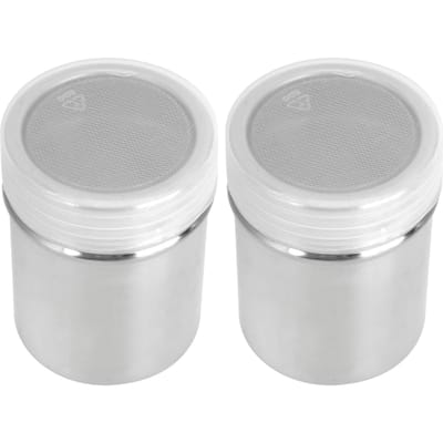 2 Stuks Poederstrooier 304 Roestvrij Staal Koffie Suiker Peper Kruiden Shaker Keukengerei gray