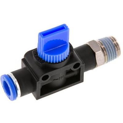 8 mm - R1/4'' Kunststof/Messing 3/2-Weg Handafsluiter Ontluchting aan Buiszijde