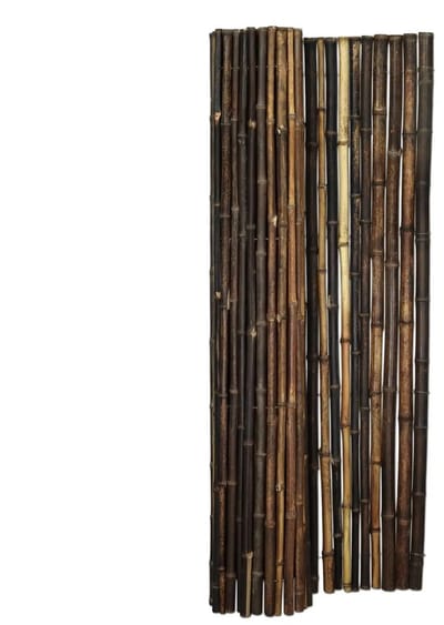 Masters of Bamboo® Bamboemat Large - 180 x 150 cm - Zwart - Bamboe schutting op rol - Bamboe mat