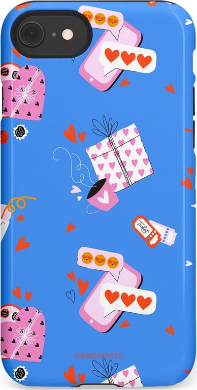 Casetastic Hoesje Geschikt voor Apple iPhone 7/8/SE - Stijlvolle Beschermende Duo-layer Case - Romantische Date