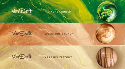 Van Delft Bonbon Trio - Pistache, speculoos en karamel zeezout bonbons