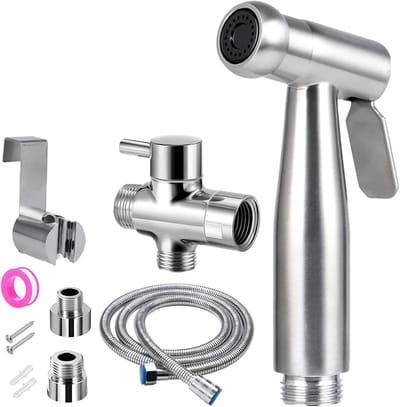 Handheld Bidet Sprayer voor Toilet met Slang, Ideaal voor Babydoeken, Huisdieren en Badkamerreiniging