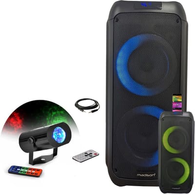Draagbare Bluetooth Luidspreker - Muziekbox Party Speaker - Buitenfeest Muziek - Met Lichteffect - 300 Watt Vermogen