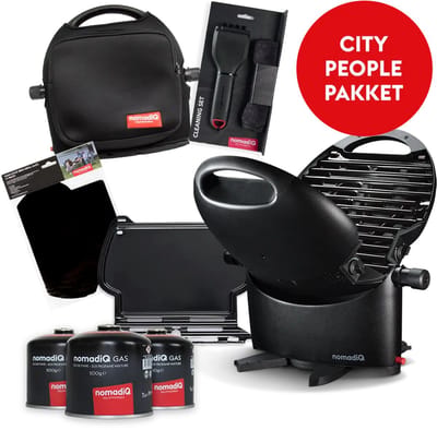 nomadiQ CITY barbecue pakket - de ultieme gas barbecue incl. accessoires voor stadsmensen