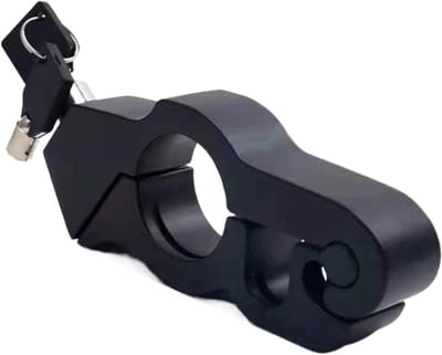 Motorfiets Stuurslot - Anti-diefstal slot - Parkeerbeveiliging - Uniek slotcilinderontwerp - 10 x 10 x 10 mm - Zwart
