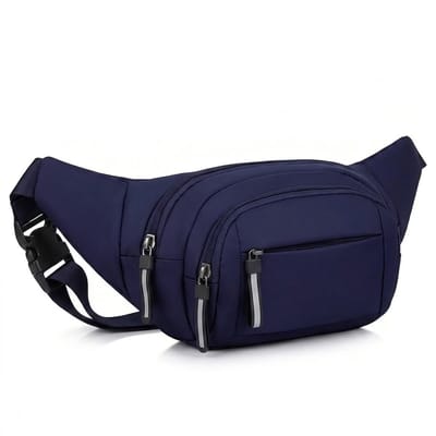 Blauwe heuptas unisex crossbody tas sportieve heupzak verstelbare schouderband ritssluiting compacte wandel tas festival tas outdoor tas