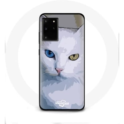 Hoesje voor Samsung Galaxy S11 Plus Turkse van Cat blauw oog en geel oog