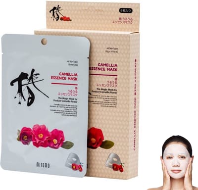 Mitomo Camellia Flower Tissue Masker - Gezichtsmasker - Sheet Masker - Gezichtsverzorging Dames - 1 x 25g
