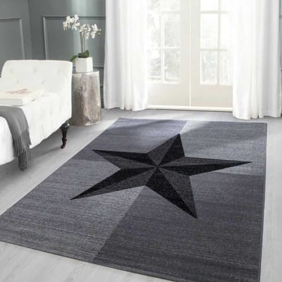 Modern design vloerkleed Plus 8002 Grijs 80x300 cm