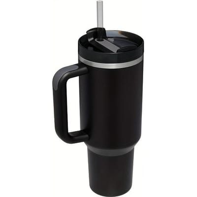 Gepersonaliseerde 866ML Tumbler met handvat, deksel, rietje, 40oz roestvrijstalen waterfles, vacuüm thermosbeker, reismok voor in de auto, koffiemok 801-900ml
