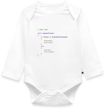 Baby Logica Programmeur Cadeau Baby Rompertje Met Lange Mouwen