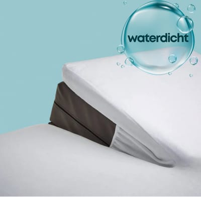Waterdichte Matrasbeschermer Splittopper Hoeslaken Badstof - Lits-jumeaux (200x210 cm) - Waterdichte Matras Beschermer - Beschermer voor Incontinentie - Rondom Elastiek