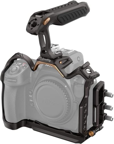 Camera Cage Set voor Nikon Z8 - Volledig van Aluminium, Snelle Ontgrendeling, Koudschuifbevestiging voor Microfoon en Verlichting - Ideaal voor Videoproductie en Fotografie