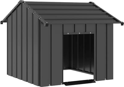 Hondenhok - Buiten - Bench - Ren - Weerbestendig - Kennel - Rek - Antraciet