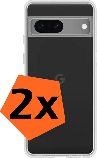 Hoes - 2 Stuks - Geschikt voor Google Pixel 7 - Sterk & Shockproof - Case Siliconen - Back Cover - Telefoon Hoes - Transparant