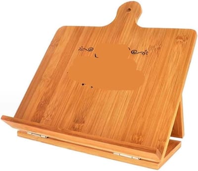 Receptenboek standaard - Kookboekhouder - Koken in keuken - Gegraveerde snijplank - 40 cm lengte - Houtkleur