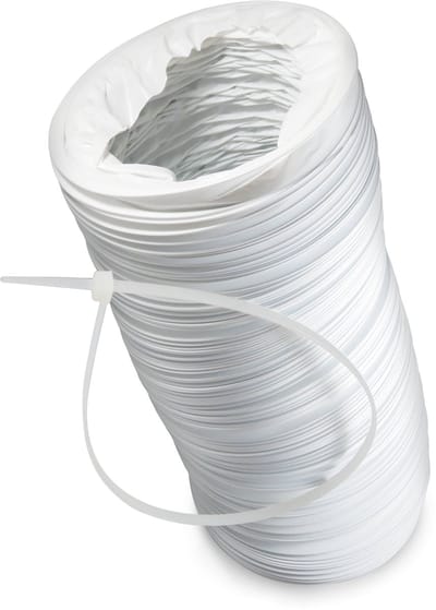 100mm Dparts luchtafvoerslang - 3 meter - met kabelbinder - drogerslang - wasdroger slang - droger - droogkast