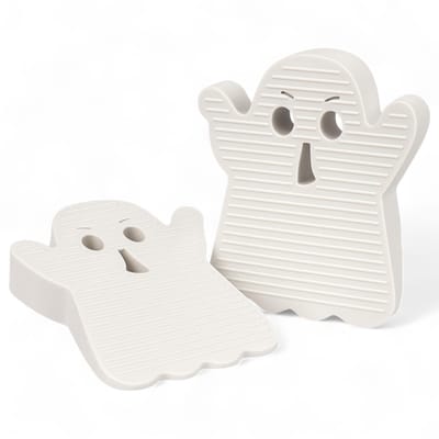 Dailygoods- Deurstoppers set van 2 - Halloween/decoratief - Antislip deurwig - TPE materiaal - Spookdesign - Voor binnen/buiten