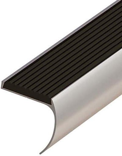 Traprandprofiel - Antislip strip - Veilige Trappen - Afgeronde Rand - 135cm Lengte - Zilverkleurig