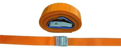 Spanband met klem - Sjorband oranje - Bagage vastzetten - Met bandklem - 25 mm 15 m - Oranje