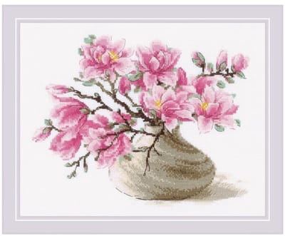 Southern Magnolia | Zuidelijke Magnolia Aida Riolis Borduurpakket 2018