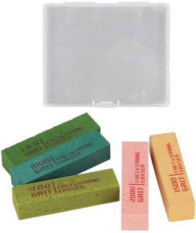 NTH products- Polijstblok Professionele Set - 5 Stuks - Natuurlijke Rubber - Diamant Zand - Voor Gitaar/Bas/Ukulele - Duurzaam en Efficiënt - Fretpolijstblok