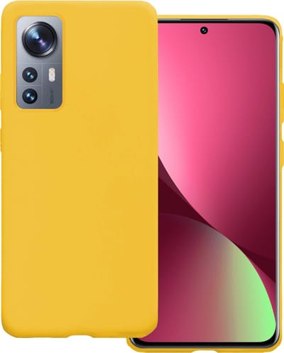 Hoesje Geschikt voor Xiaomi 12X - Sterk & Shockproof - Hoes Cover - Siliconen Case - Geel