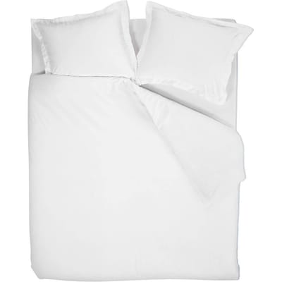 Beddinghouse Gloss dekbedovertrek - Effen - Lits-Jumeaux - 240x200/220 cm - Wit