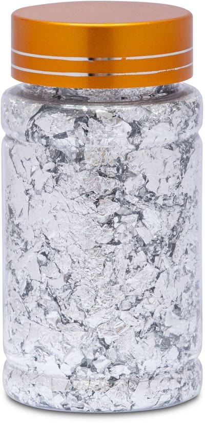 TopWosk Folievlokken - Decoratieve folie vlokken - Zilver - Metallic glans - Duurzaam en veelzijdig