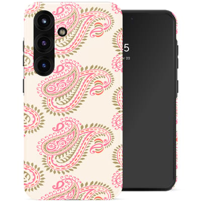 Selencia Hoesje - Geschikt voor Samsung Galaxy S25 - Backcover - Paisley Blush