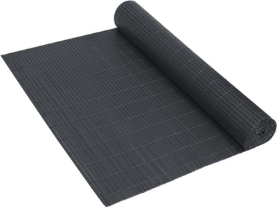 PVC Zichtschermmat - 80x500 cm - Balkon Zichtscherm - Hek - Met Kabelbinders - Zichtschutting - Balkonzichtscherm - Windscherm - Waterdicht - Zonder boren - Voor Tuin En Terras - Antraciet - NAIZY