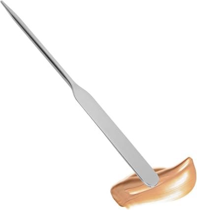 Ergonomische Spatel voor Make-up, RVS Mengpalet voor Vloeibare Foundation en Nail Art, Perfect voor Make-up Artist en Creatieve Toepassingen